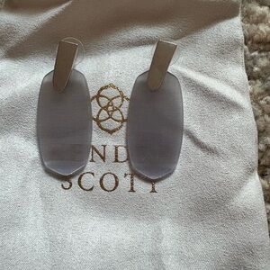 Kendra Scott Silver and Gray Earrings